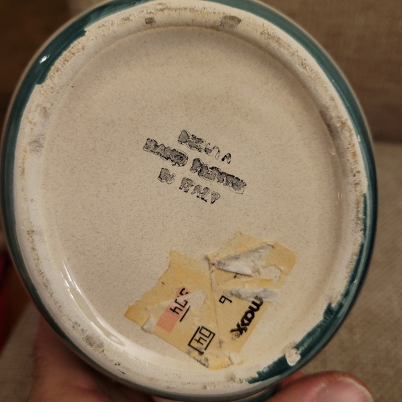 Vintage Delruta Hand Painted "Good Luck" Rooster Water Pitcher - Picture 6 of 6